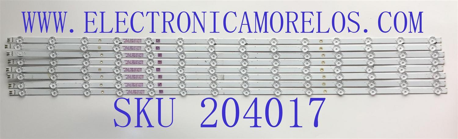 KIT DE LED'S PARA TV VIZIO  (8 PIEZAS) / NUMERO DE PARTE LBM500M0702-ABF-2 / 210BZ14D0B339CL00E / LBM500M0702-ABF-2(HF)(O) / PANEL TPT500WR-U3T03.DJ REV:S01U / DISPLAY CV500U3-T03 REV:01 / MODELOS M50Q7-J01 LTYHG7KX